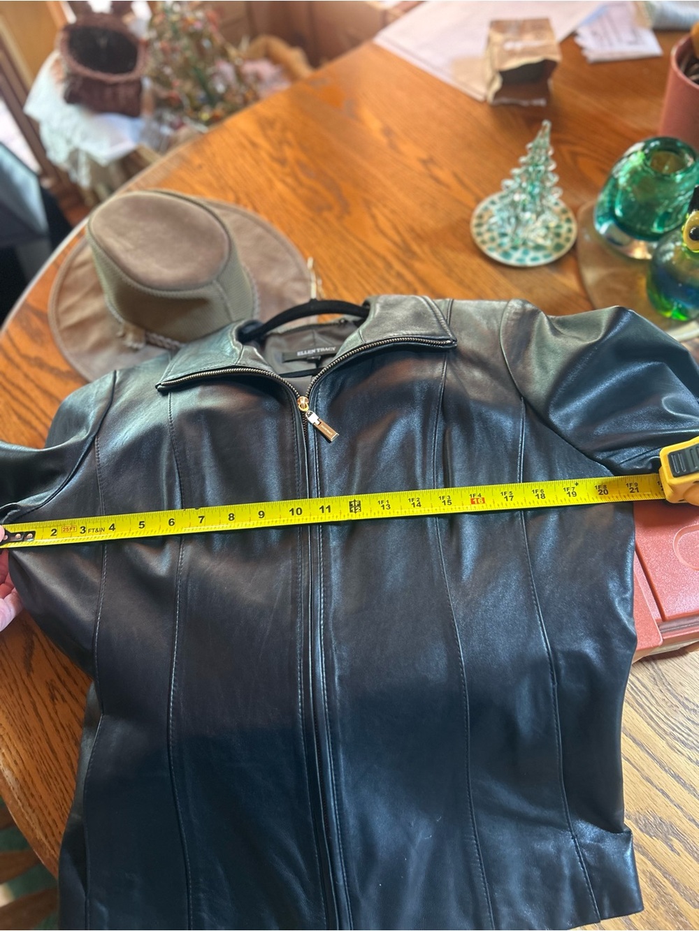 Ellen Tracy Women's Black Buttery Soft Leather Jacket Large - Picture 9 of 10